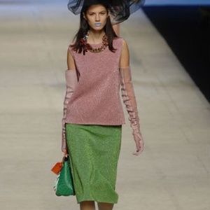 NEW LV LOUIS VUITTON Vintage RUNWAY KNIT SKIRT